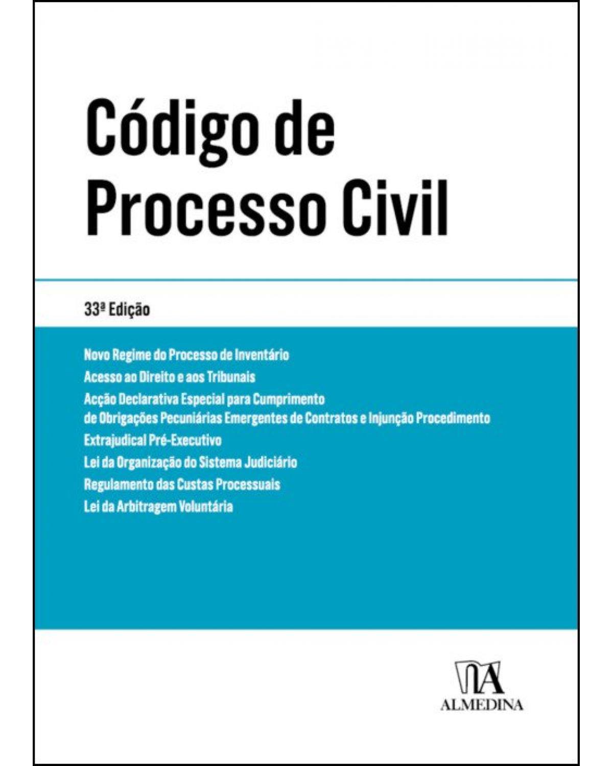 Código de processo civil - 33ª Edição | 2019
