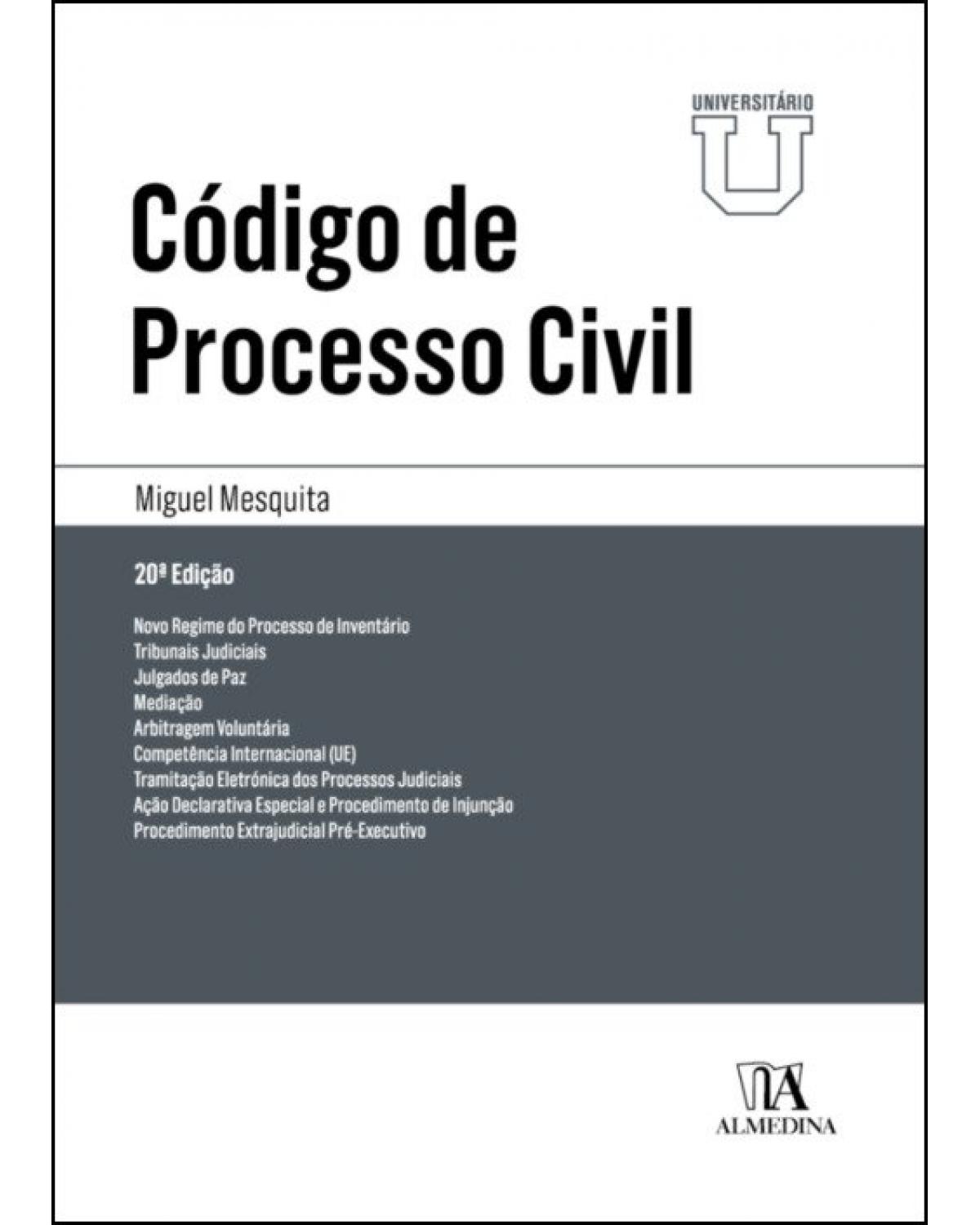 Código de processo civil - 20ª Edição | 2019