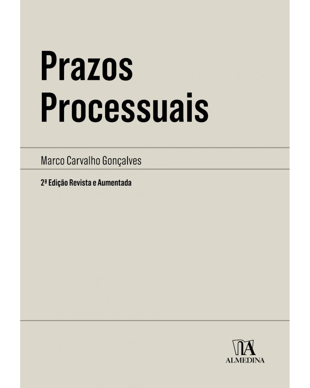 Prazos processuais - 2ª Edição | 2020