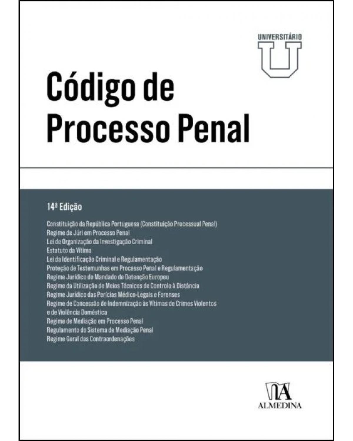 Código de processo penal - Ed. Univ. - 14ª Edição | 2022