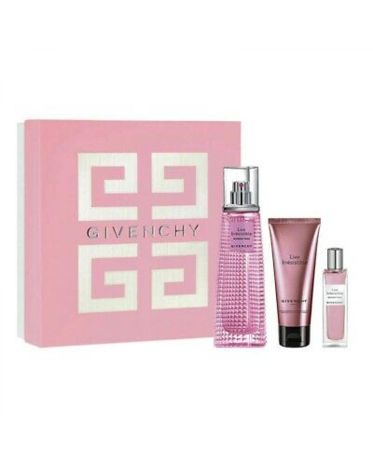 Givenchy Live Irrésistible Kit – Perfume Feminino EDT + Creme Corporal + Perfume Travel Size EDT
