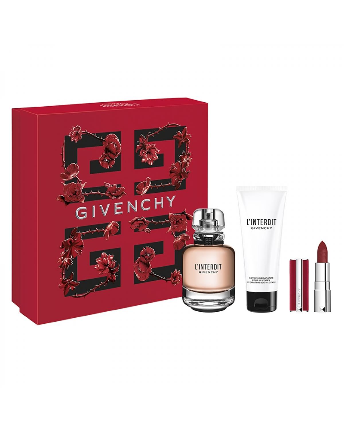 Givenchy L'Interdit Kit – Perfume Feminino + Body Lotion + Shower Gel